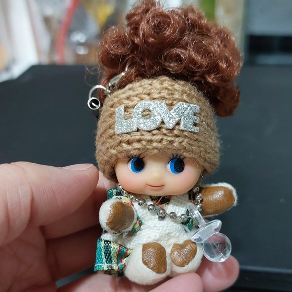 Super Cute Adorable Baby LOVE with Pacifier Phone Handbag Charm To Keychain - Picture 5 of 8